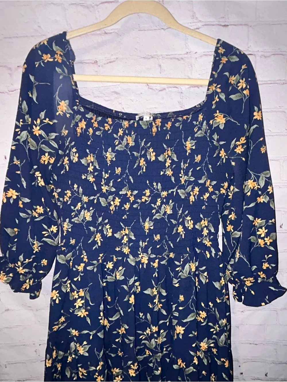 Baltic Born Marta Smocked Midi Dress size L - Picture 3 of 11